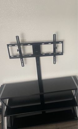Black TV Stand with Swivel Mount
