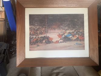 Goya Bullfight! Print with incredible frame