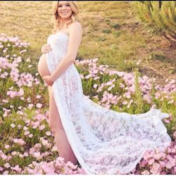 Maternity Lace Dress For Photoshoot Size M