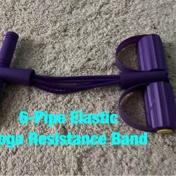 6-pipes  elastic  yoga  resistant  band  -  $10