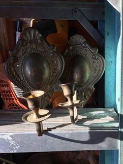 Solid Brass wall candle holders
