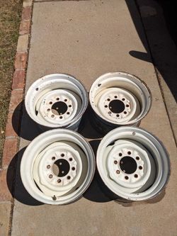 Vintage Full Set Of 1(contact info removed) Ford Truck Chevy GMC Dodge.Old School  16.5 inch WHEELS 8 Lug Original 16.5x9.75