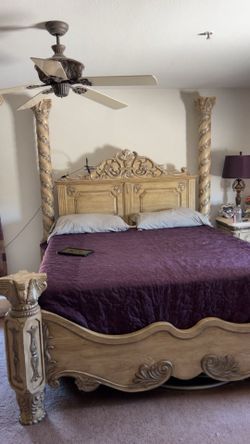 Heavy Wooden Elegant Cali King Bed Frame