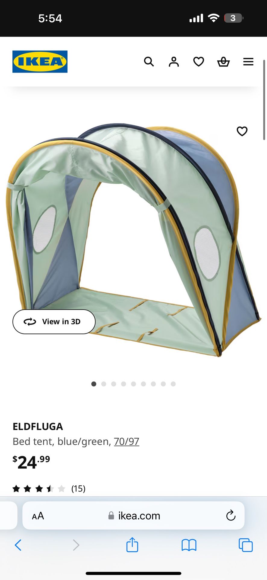 IKEA Green Bed Tent
