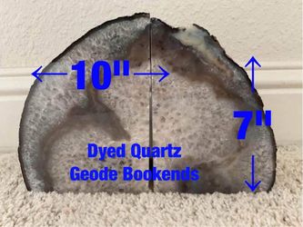 Natural agate/geode bookends – $80