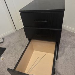 3 Drawer Black File Cabinet