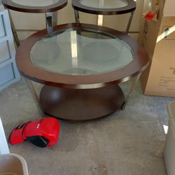 Set Of Three Tables, Central And Two Side $75