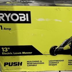 Brand New In Box/Unopened Ryobi 13 in. 11 Amp Corded Electric Walk Behind Push Lawn Mower (Model: RYAC130)