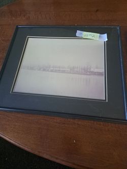 14x12 Black Framed Photo with Dark Mat