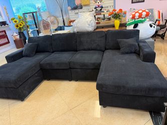 Brand new U shape sectional sofa Black