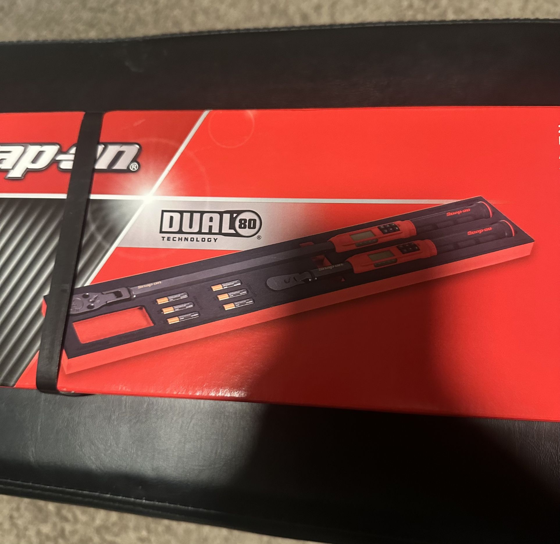 Snap On 2pc Digital Flex Head Torque Wrench 1/2 3/8 Red