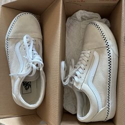 Cream Colored Old Skool Vans