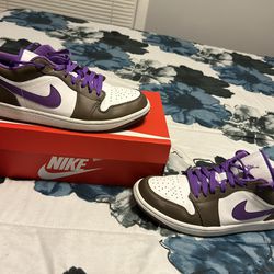 Size 9 Jordan 1 Low Purple Mocha