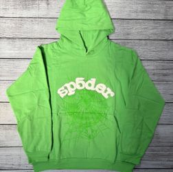 Slime green Spider Hoodie XL