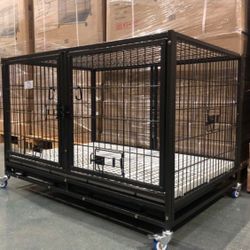 Brand New 43” Stackable Heavy Duty Dog Kennel With Dura Floors 