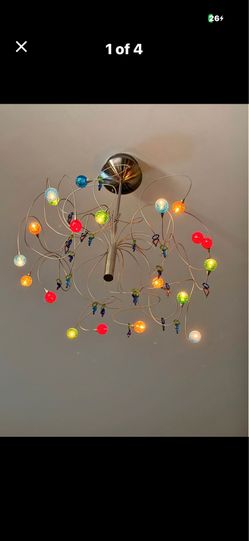Harco Loor Multi-Colored Glass Chandelier
