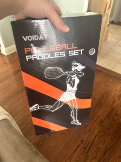 VOIDAY Pickleball Paddles Set of 2, USAPA Approved Fiberglass Pickle Ball Paddles with 4 Pickle Balls, Durable &Lightweight Racket for Beginners, Pros