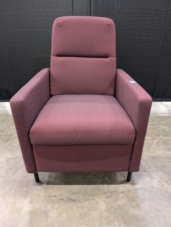 Modern Plum Fabric Recliner Club Chair - Upholstered & Cozy