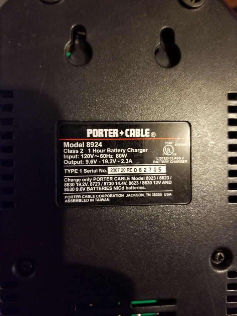 Porter cable charger