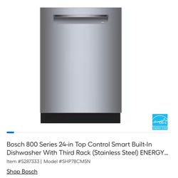 New Bosch Dishwasher Shp78cm5n
