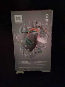 JBL Clip 4 ,speaker,gray with teal lettering