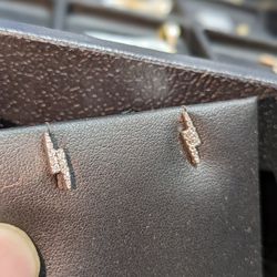 NATURAL DIAMOND LIGHTNING EARRINGS 14K GOLD