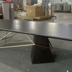 New high-end gorgeous 126" Solid Wood Dining table with stunning Gradient Base -Same day delivery 🚚