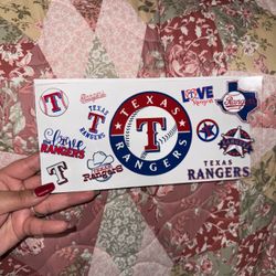 Texas Rangers Sticker only for your cup or anything.
