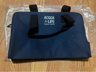 GIORGIO ARMANI Acqua For Life Men Sport Bag In Navy/Travel New In Bag