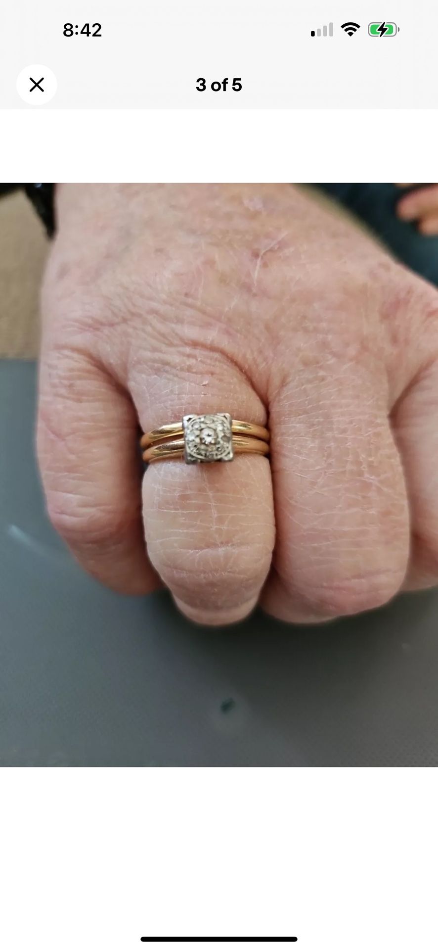 Set Of Engagement Ring Gold 14 Kt