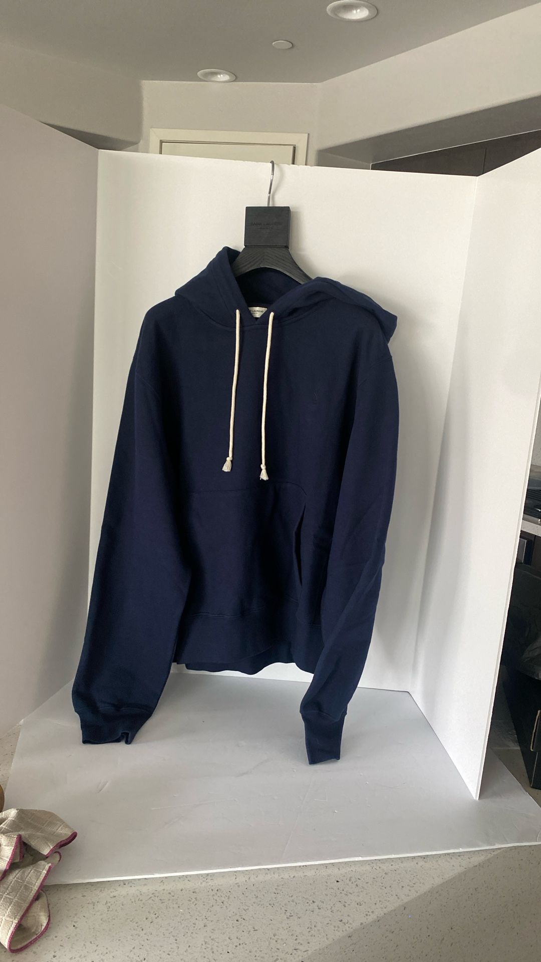 Saint Laurent Blue Hoodie Size L
