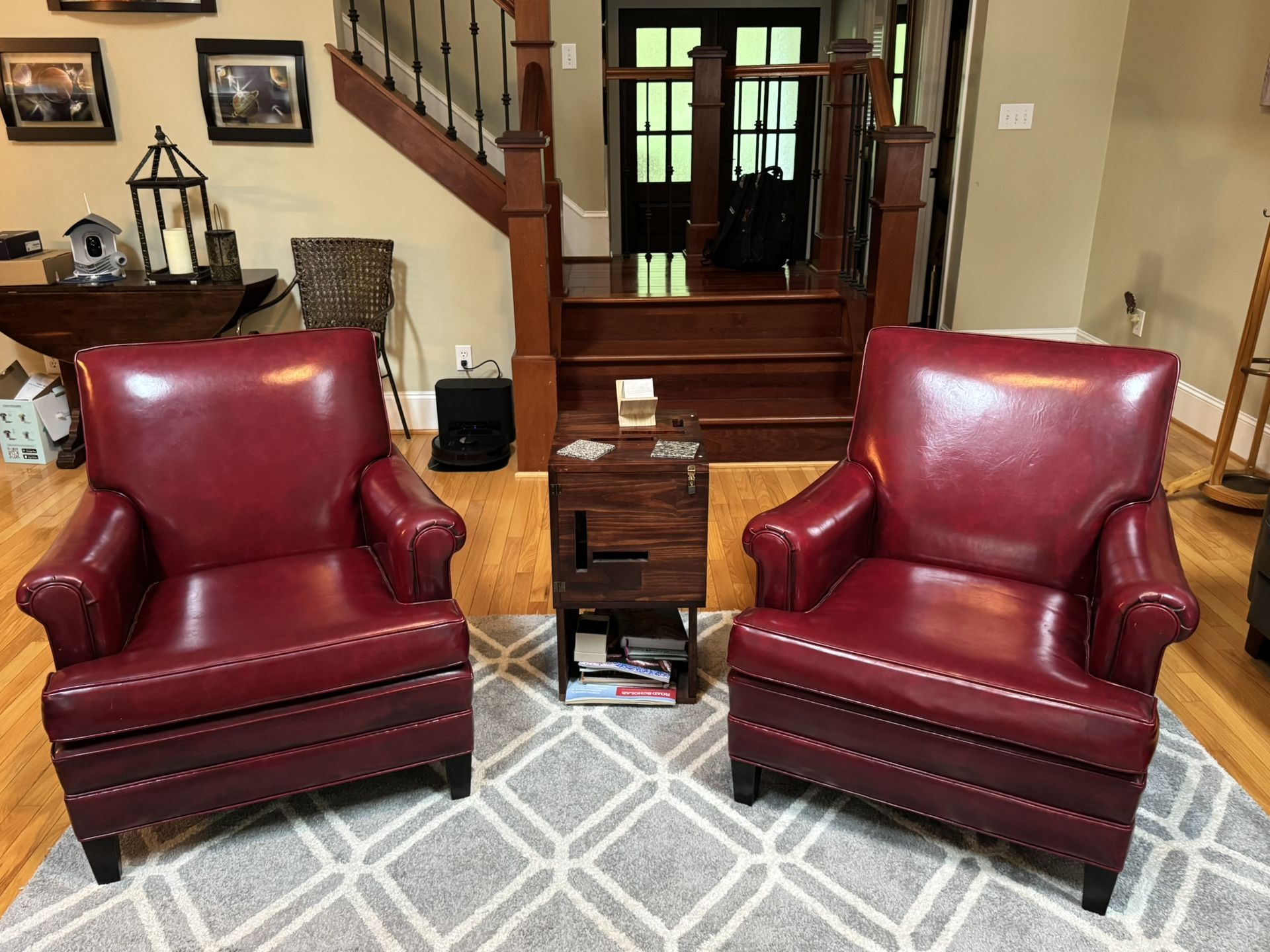 Red Leather Chairs $250