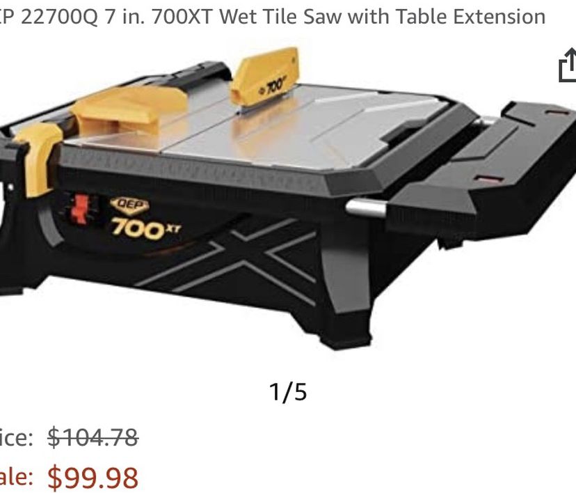 Tile Wet Saw With Extension Table