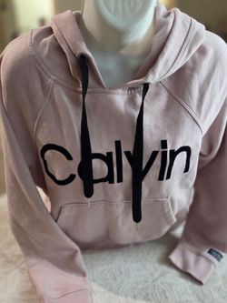 Calvin Klein Pink Cropped Hoodie