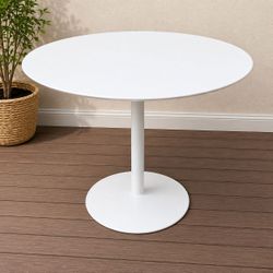 IKEA White Round Pedestal Dining Table – Modern Style
