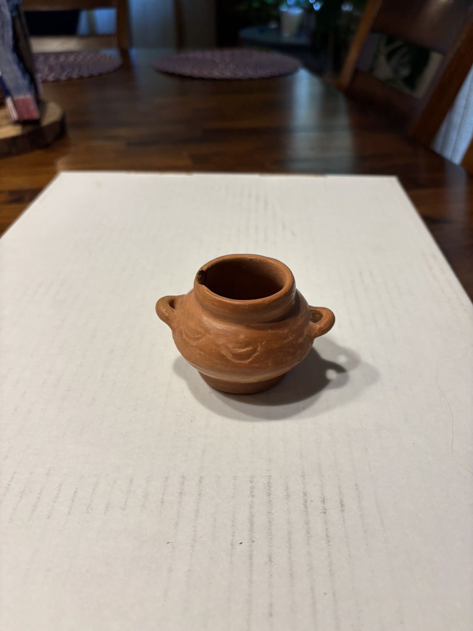 Small traditional clay pot