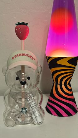 Starbucks Strawberry bearista glass cup