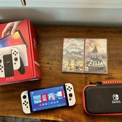 Nintendo Switch OLED Bundle with Games, Case, Screen Protector And SD card