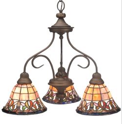 Stained glass Look,  3 Light  Hanging Light