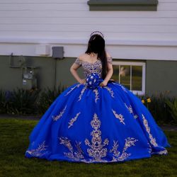 Royal blue quince dress