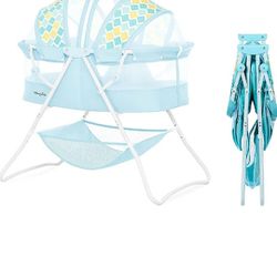 Baby bassinet, aquamarine

