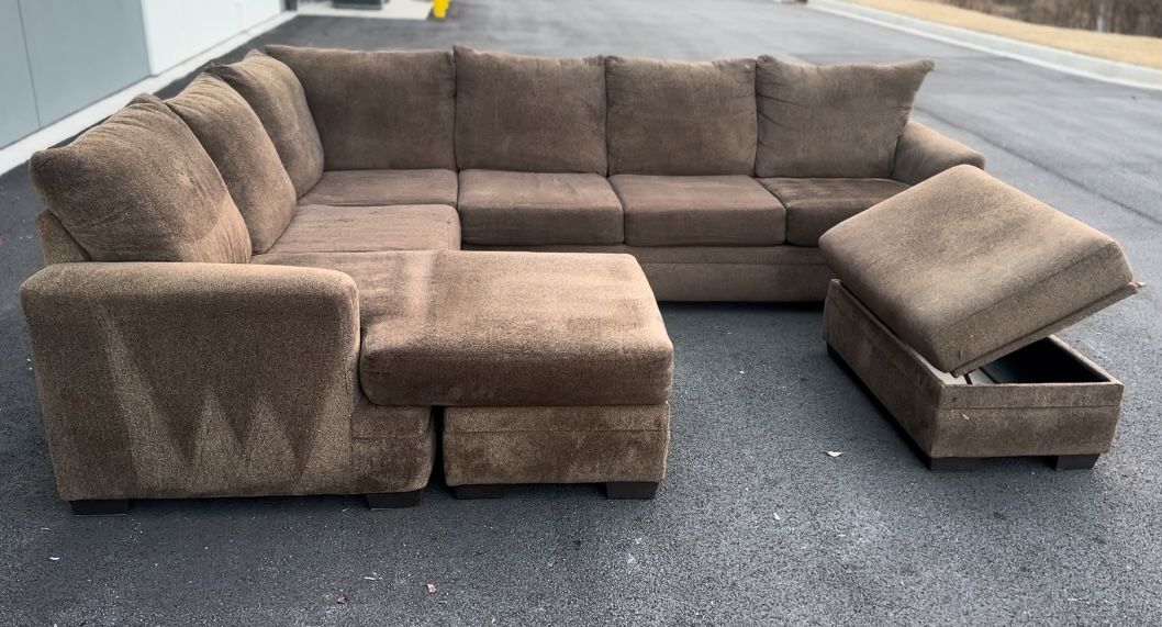 Sectional From Macys Brown In Color 