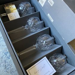 Waterford Crystal Wine Glass Set - New In Original Box - Signed By Artist