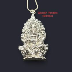 Ganesh Silver Color Pendant Necklace