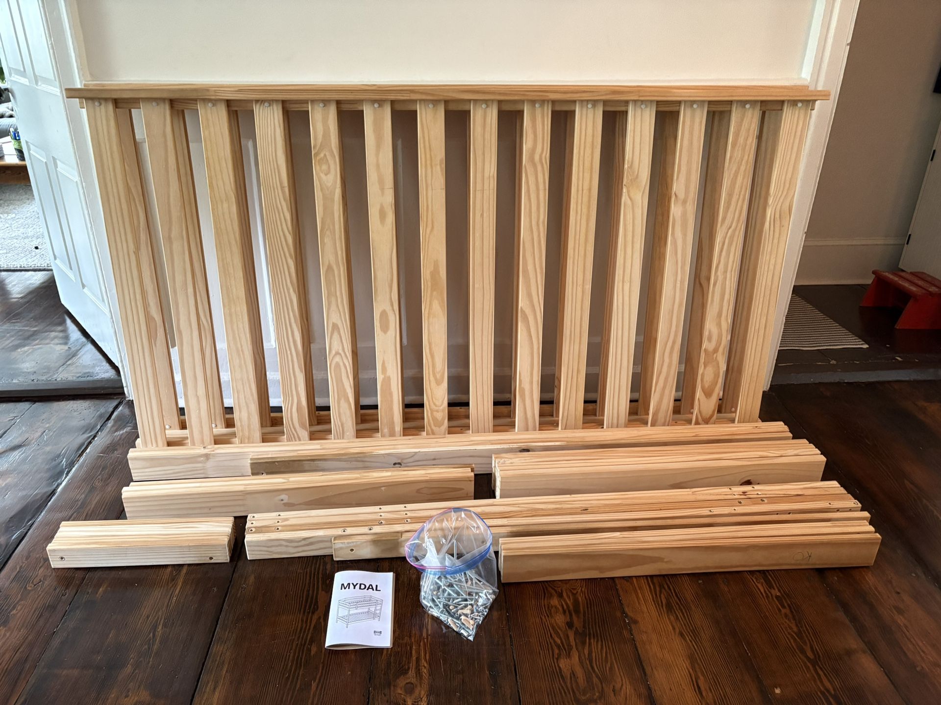 IKEA MYDAL twin bunk bed w/ ÅSVANG mattresses