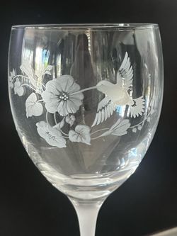 5 Chrystal Wine Glasses Collectors Items
