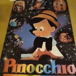 Vintage 1980s PINOCCHIO poster