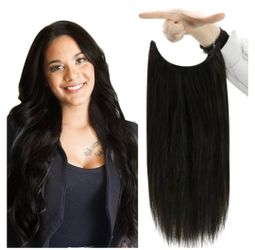 18" Remy halo hair extensions Natural black