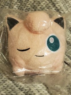 Cute Fuzzy Winking Sitting Pokemon Jigglypuff Plush