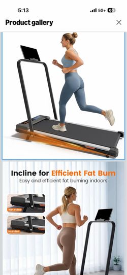 Brand new  Walking Pad with Incline and Handle Bar, 2.5 HP Quiet Walking Pad Treadmill with 265 LBS Capacity, Portable Under Desk Treadmill, Portable 